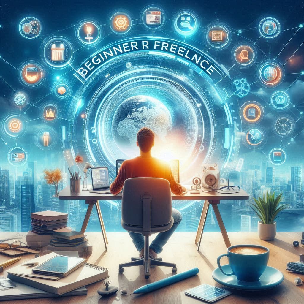 the man working for home